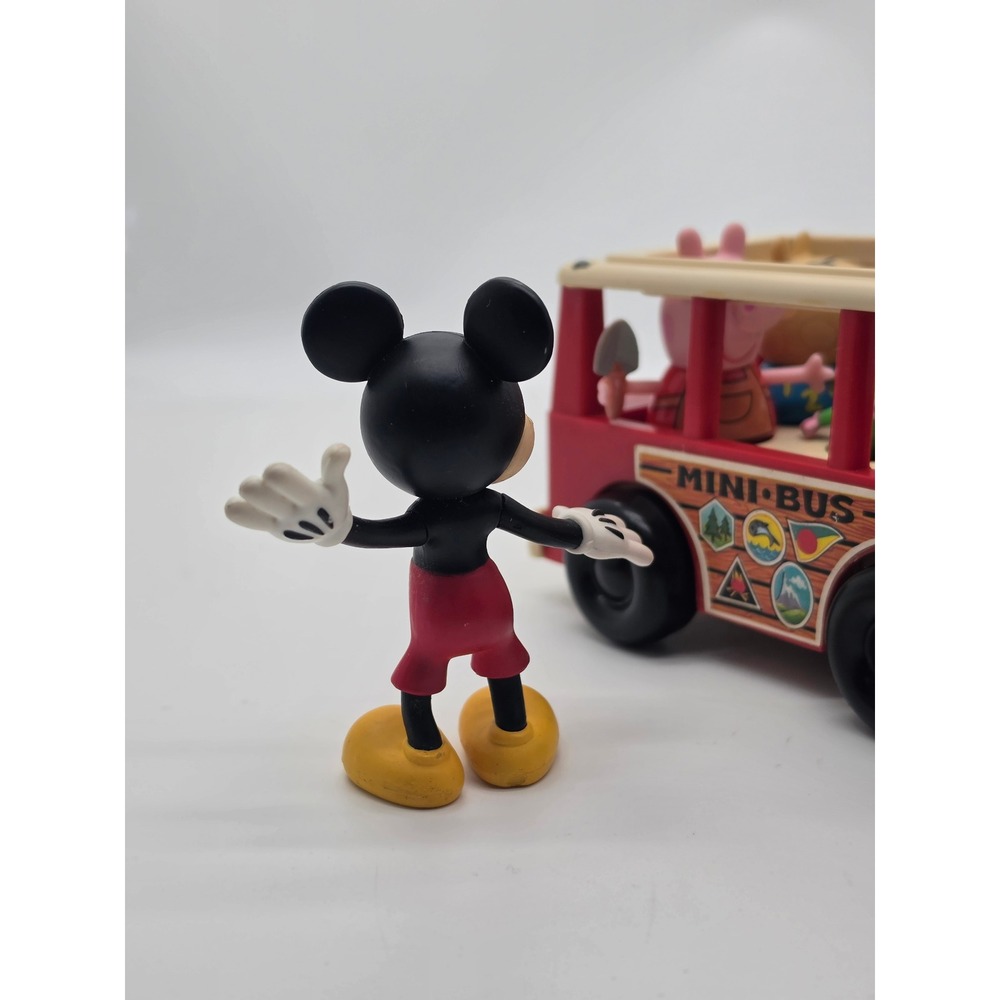 1969 Fisher Price Play Family Mini Bus Model #141 with Mickey and Peppa Pig - Picture 5 of 16